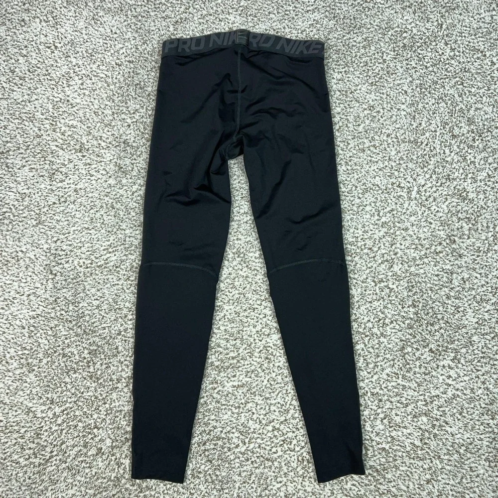 Nike Pro Pants Mens Medium Black Dri FIT Compression Leggings Running Gym Sport