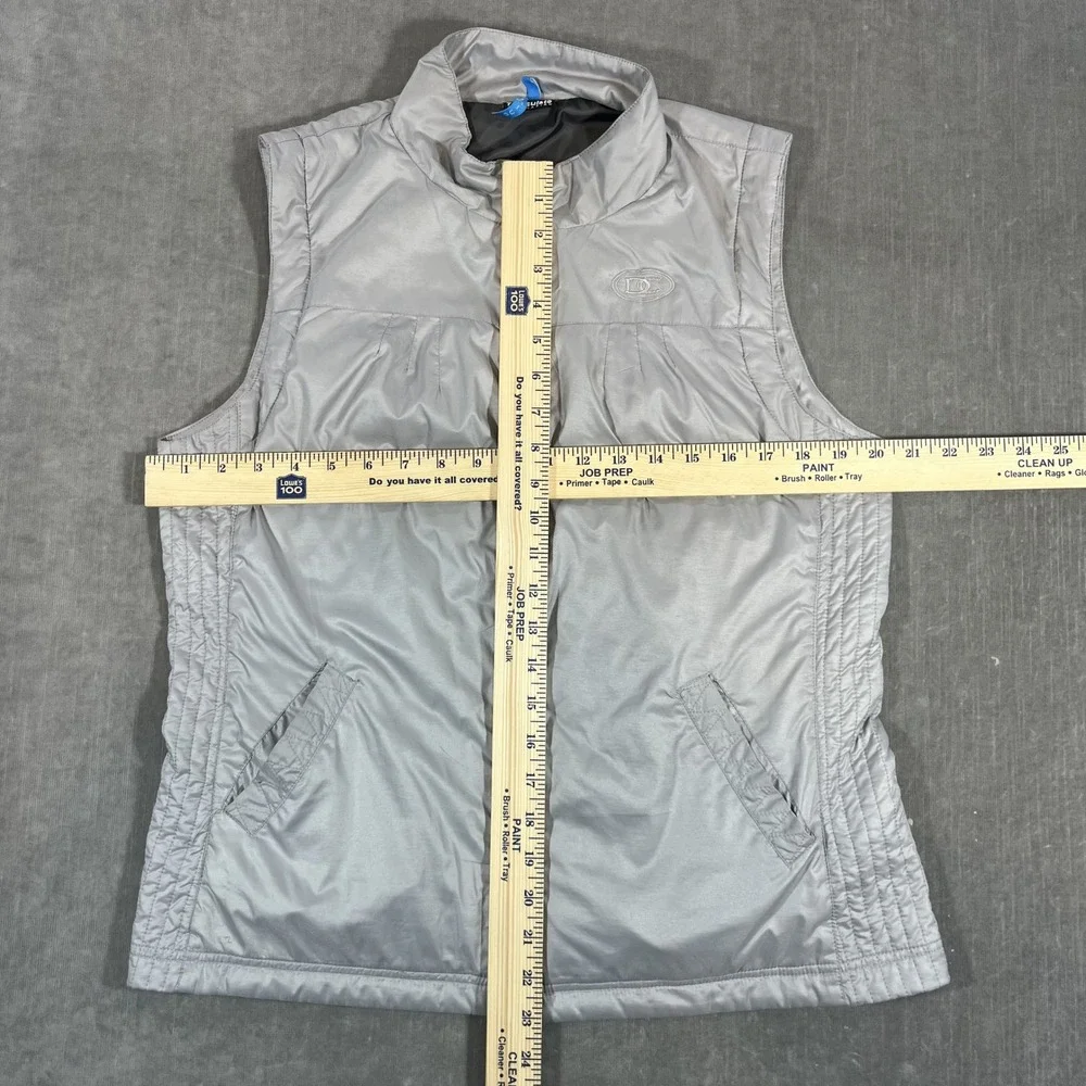 LDS Sportswear Womens Medium Silver Full‎ Zip Pockets Thinsulate Insulated Vest