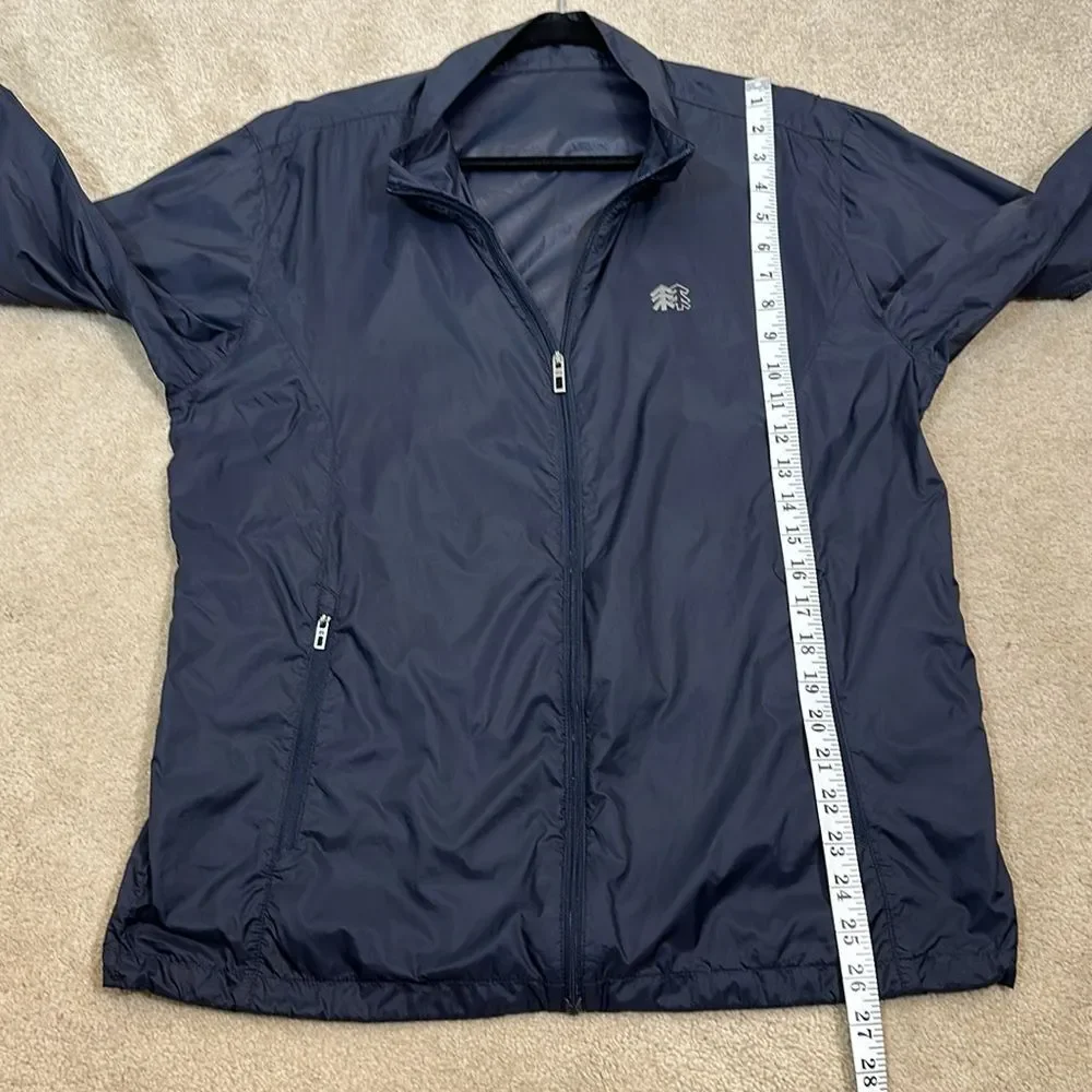 Kolon Sport Navy Blue Windbreaker Jacket Coat Size Medium