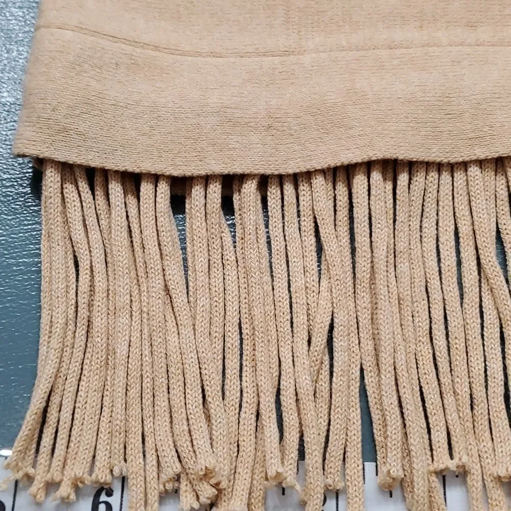 LILLY PULITZER tan sweater with fringe. Size XS. Lovely sweater for the all weat