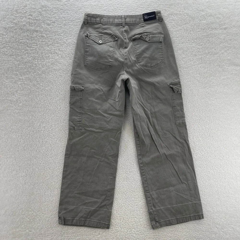 RE Generation Cargo Pants Womens 9 Olive High Rise Straight Gorpcore Granola