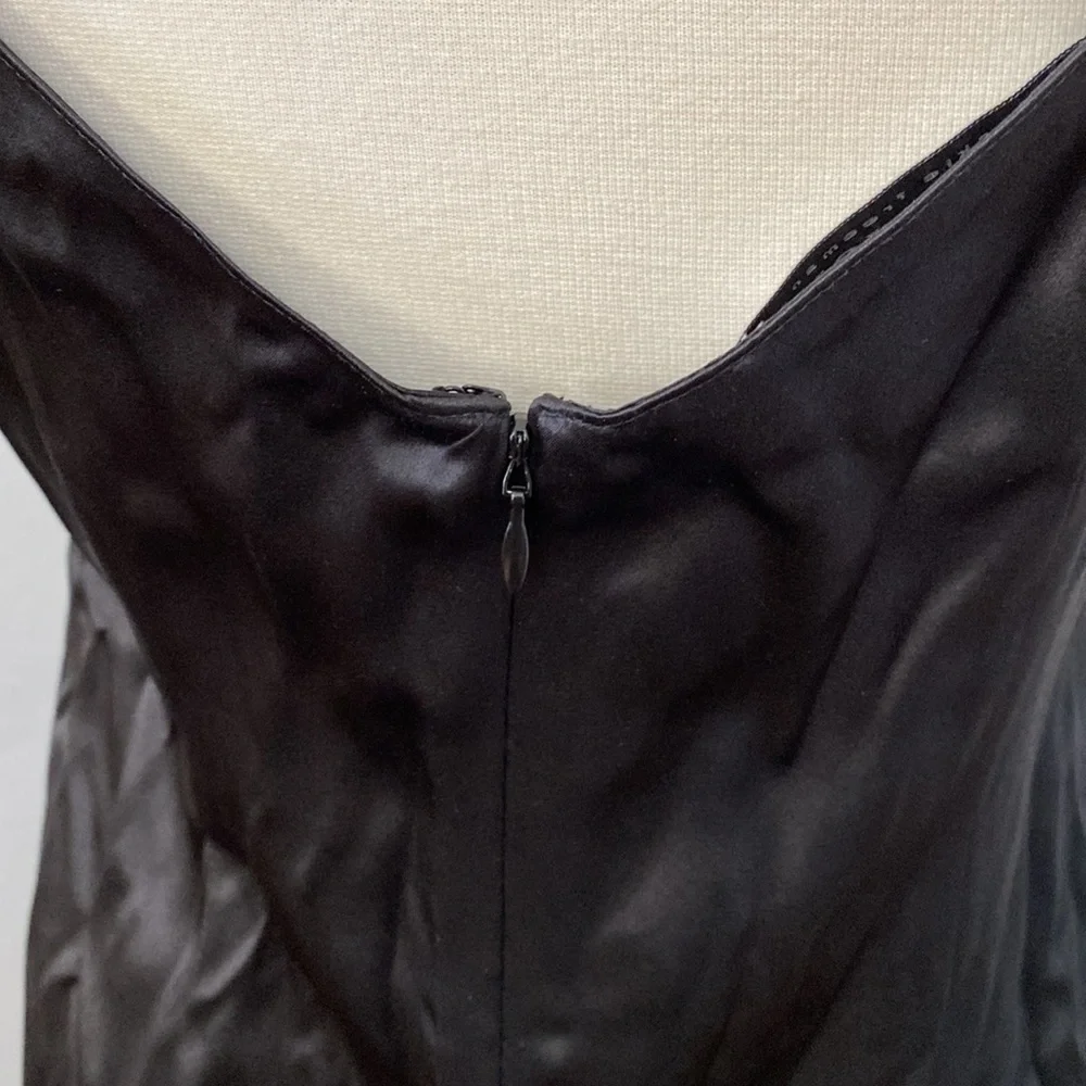 Rickie‎ Freeman Teri Jon Silk Satin Slip Dress 2 Minimalist Cocktail Luxury