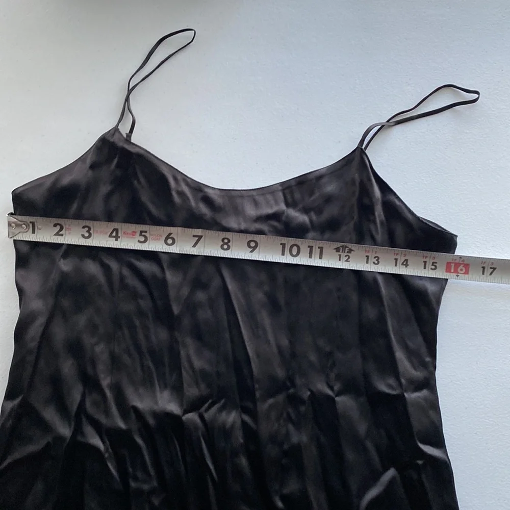 Rickie‎ Freeman Teri Jon Silk Satin Slip Dress 2 Minimalist Cocktail Luxury