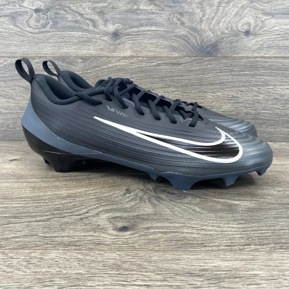 Nike Vapor Edge Shark 2 Football Cleats Mens 13 Black FB3303-002 Low Top Molded