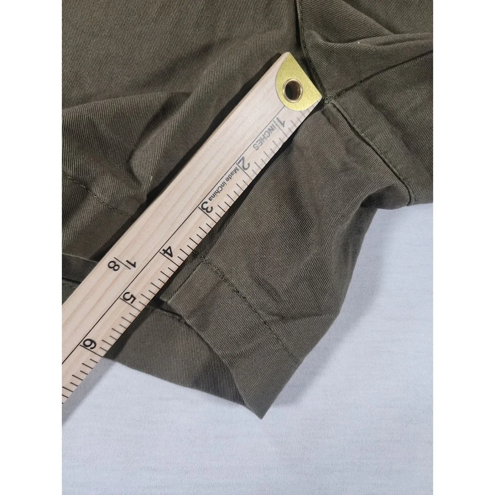 Natural Reflections Shorts Womens 16 Chino Olive Green Cotton Utility Gorpcore