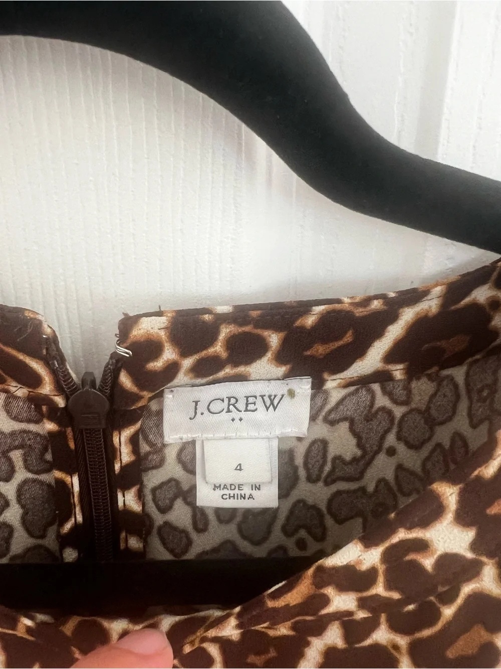 J. Crew Leopard Print Shift Dress in Brown and Cream