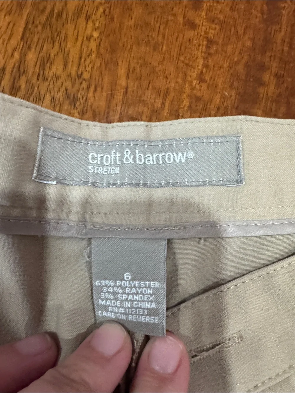Croft & Barrow Stretch Classic Straight Fit Dress Pants - Beige