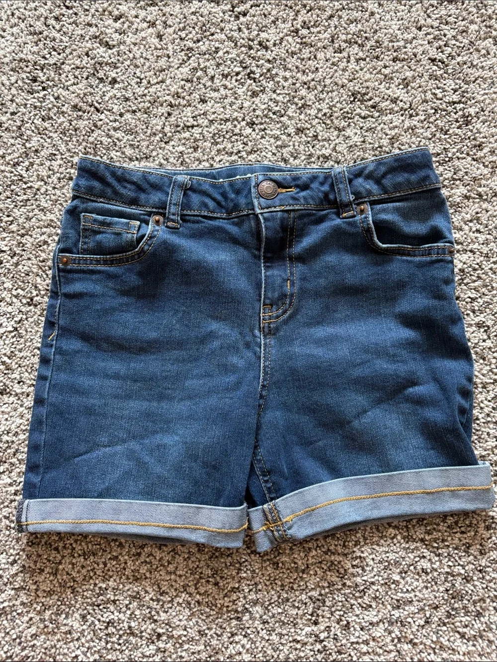 Cat & Jack Dark Blue Denim Roll Cuff Kids Shorts