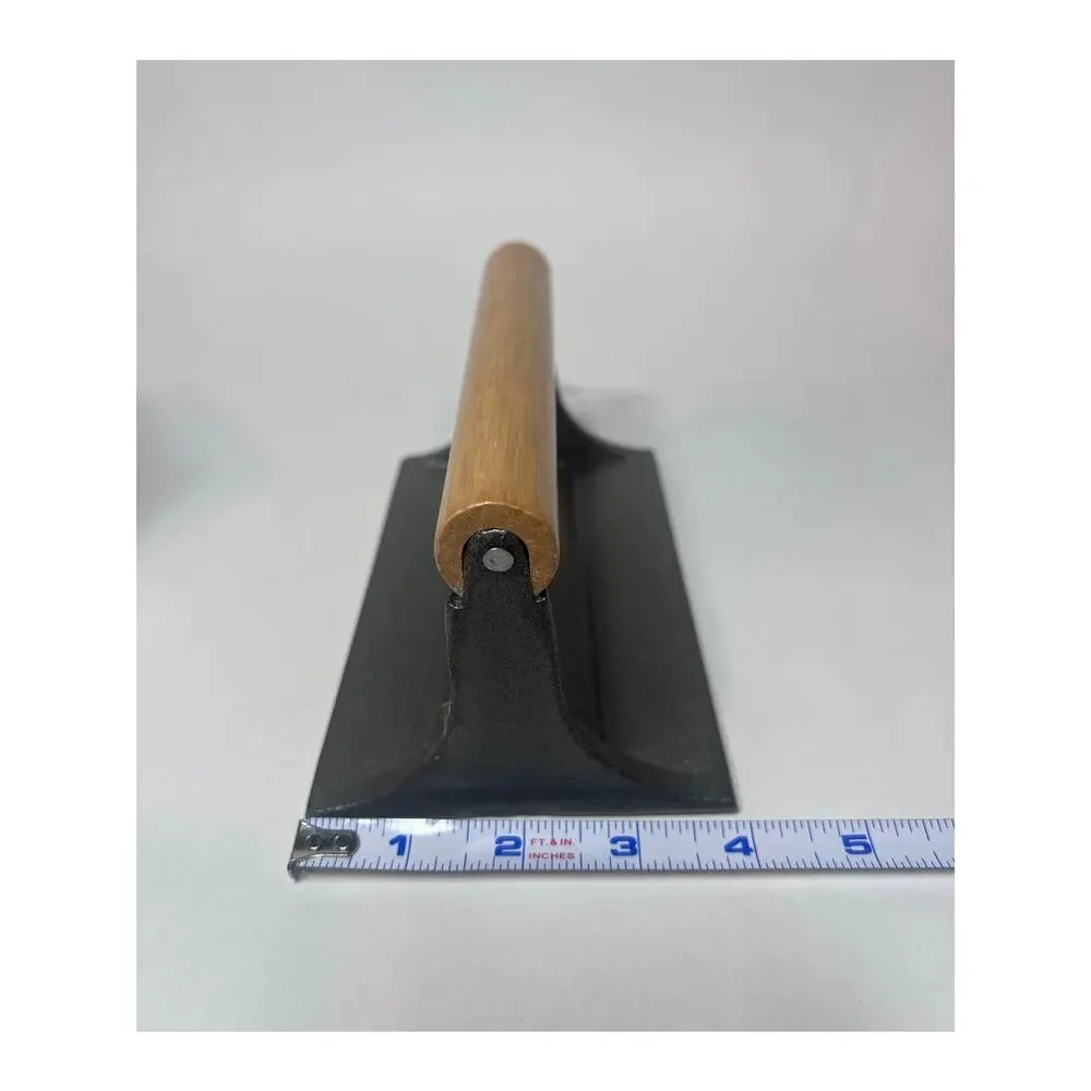 Bacon Press Cast Iron Wood Handle Grill Pressing Steak Cooking Burger Ham BBQ