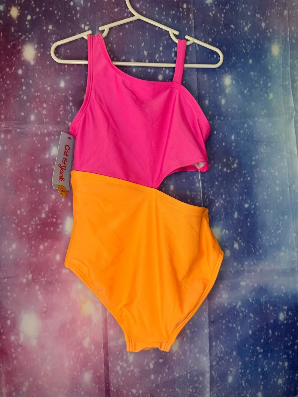 New cat & Jack one piece swimsuit size small