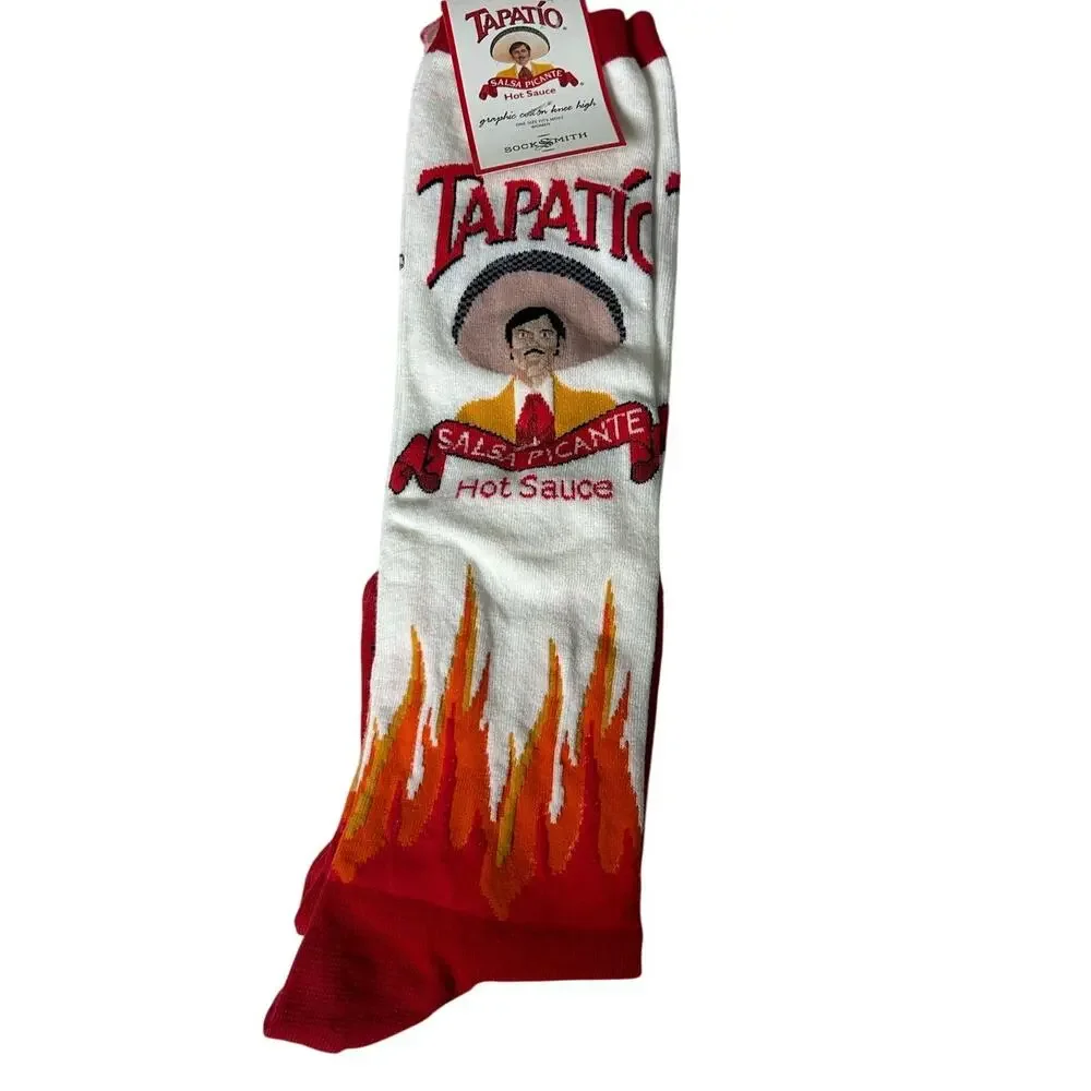 Socksmith Tapatío Salsa Picante Hot Sauce Women’s socks size 5-10.5 shoe NWT