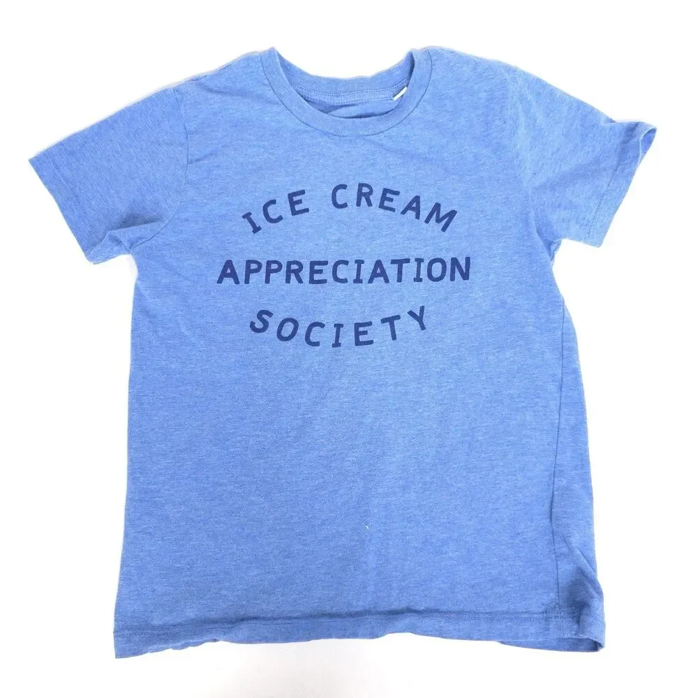 ALPHABETBAGS Kids 7-8Y Ice Cream Appreciation Society Unisex Tee‎ ORGANIC COTTON