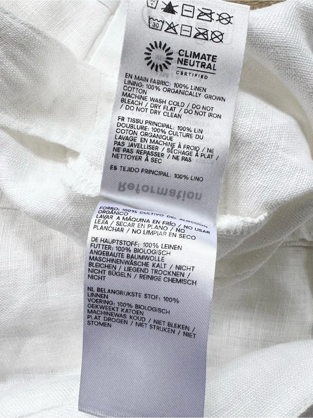 Reformation vida linen