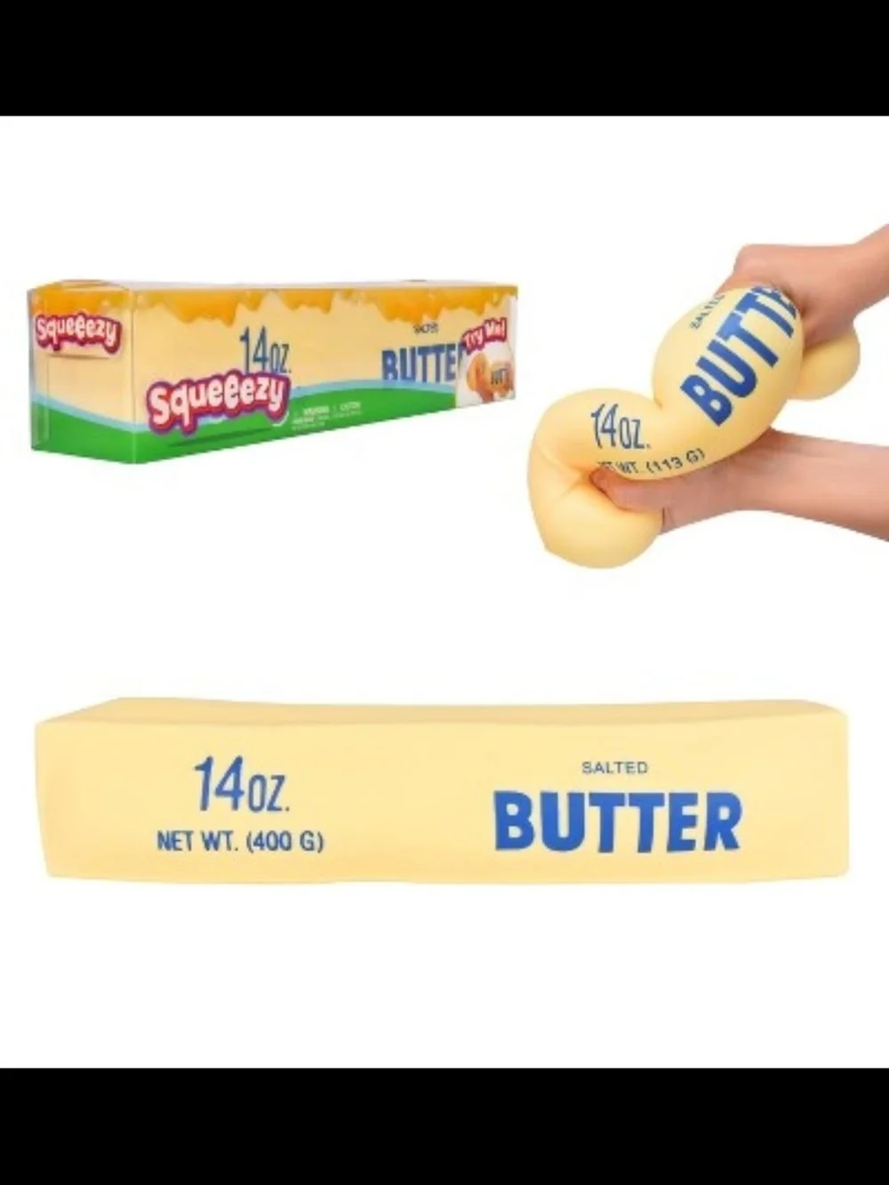 Squeeze Yellow Butter 14oz Squeezable TikTok viral Children & Adult Toy