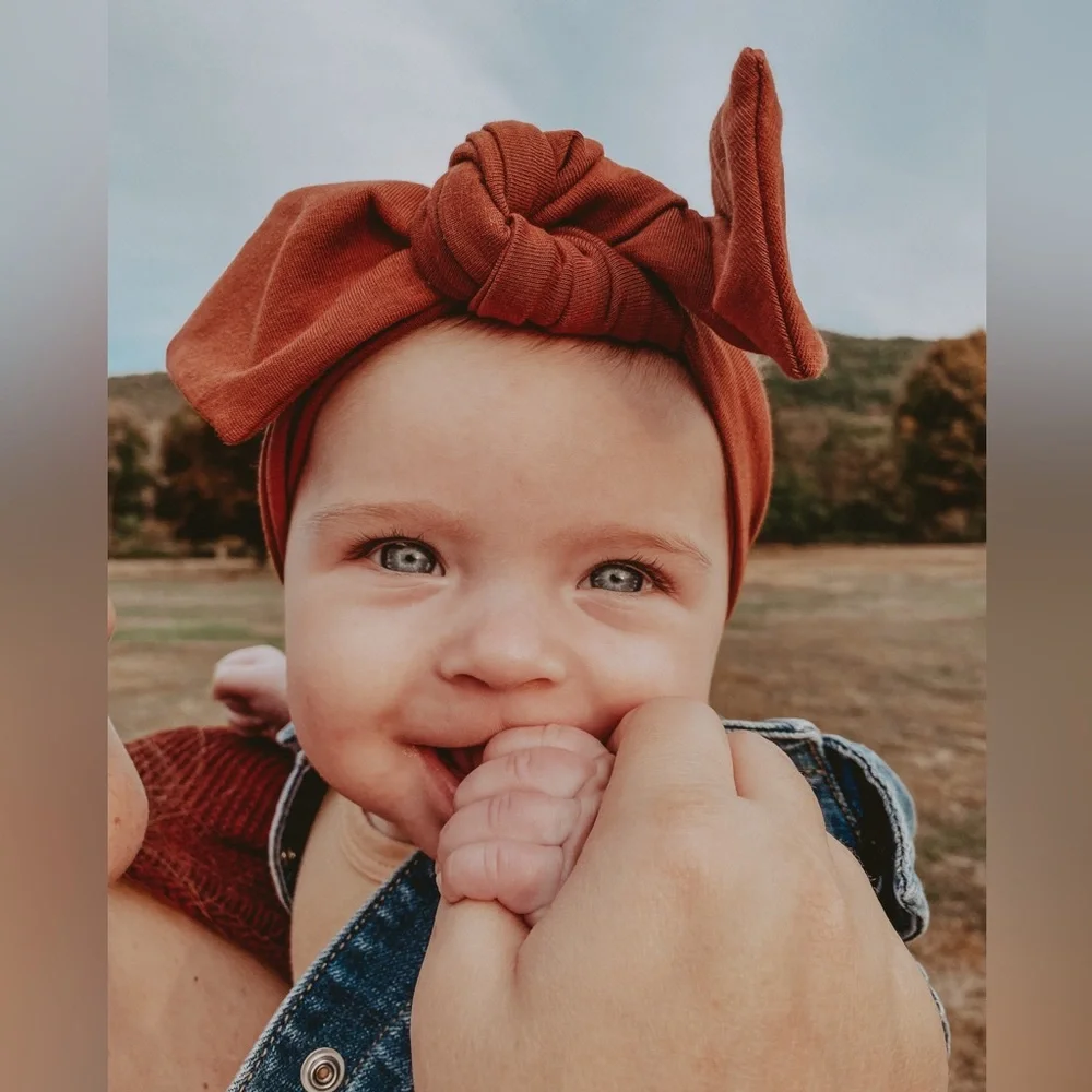 Eyee Kids Baby Brown Topknot‎ Bow Headband Infant 6-12 Months