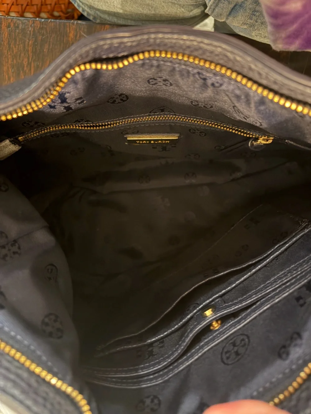 Tory Burch smooth pebbled