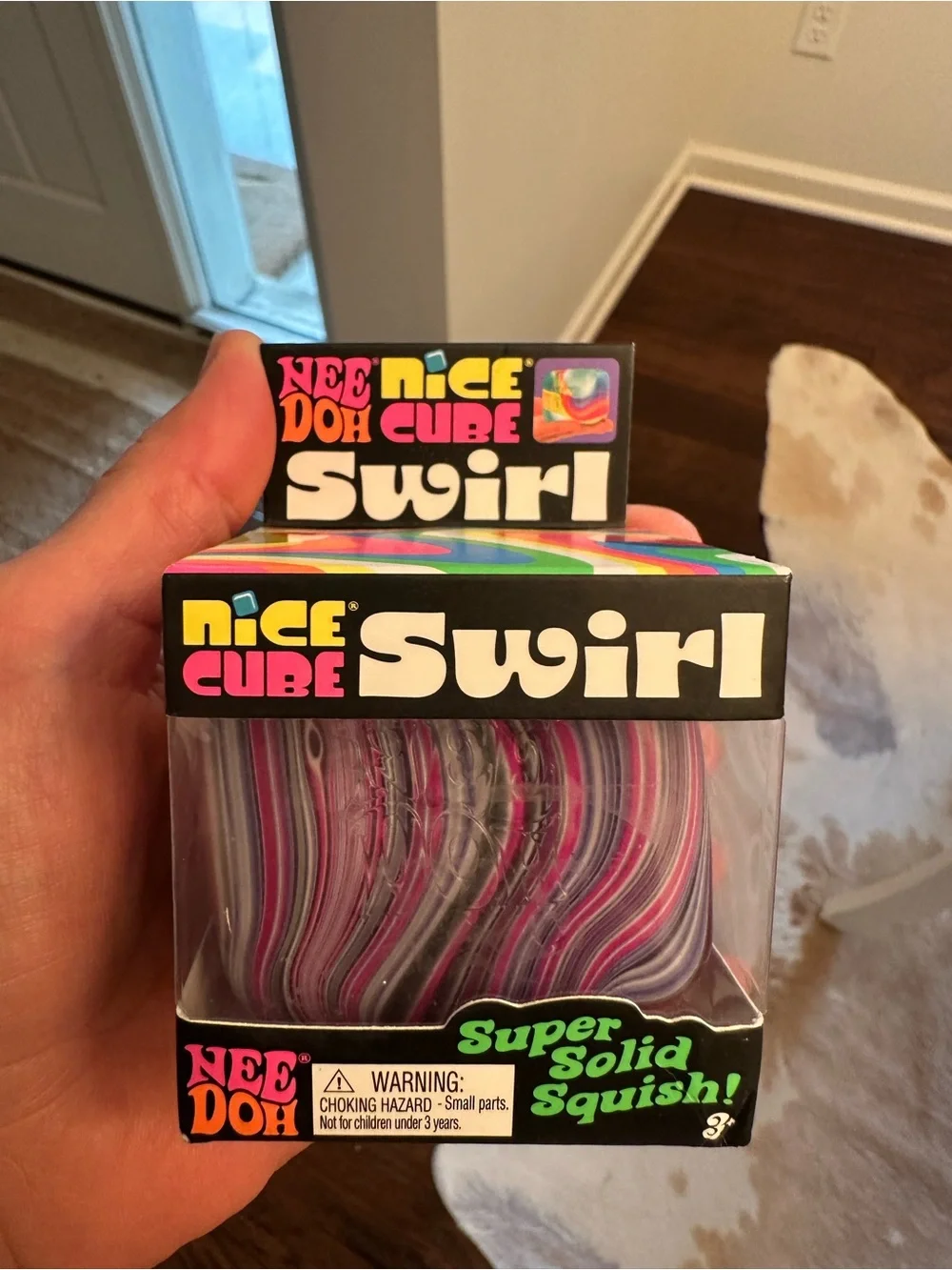 Nice Cube Swirl Super Solid Squish - Pink & Purple Swirl Rare
