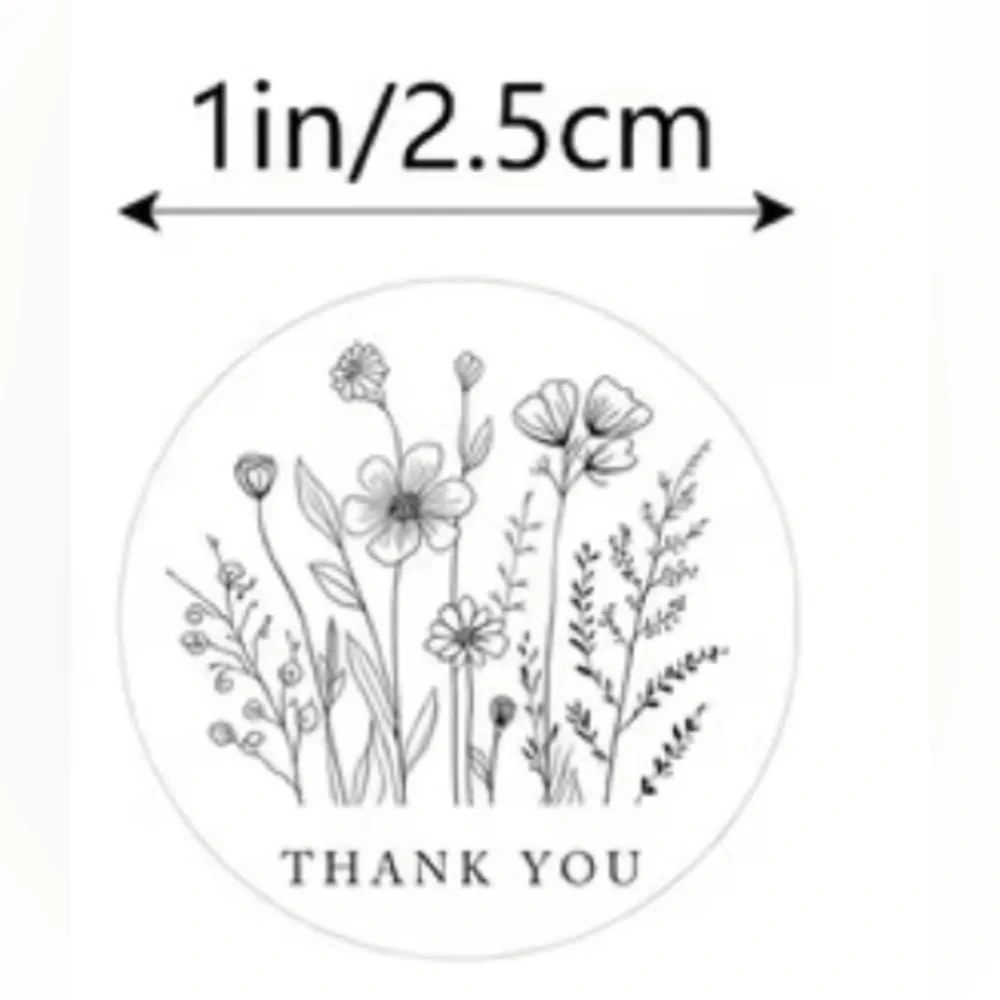 Thank You Design Stickers 100ct~ 1”  (Boutique) ~NEW~ 2 For $12