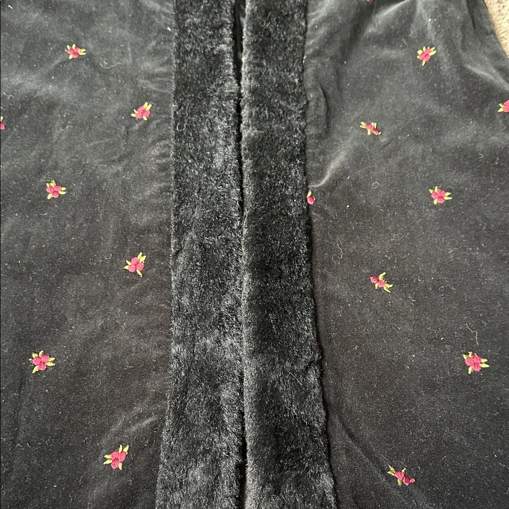 Gymboree Velvet Coat with‎ Faux fur trim and embroidery