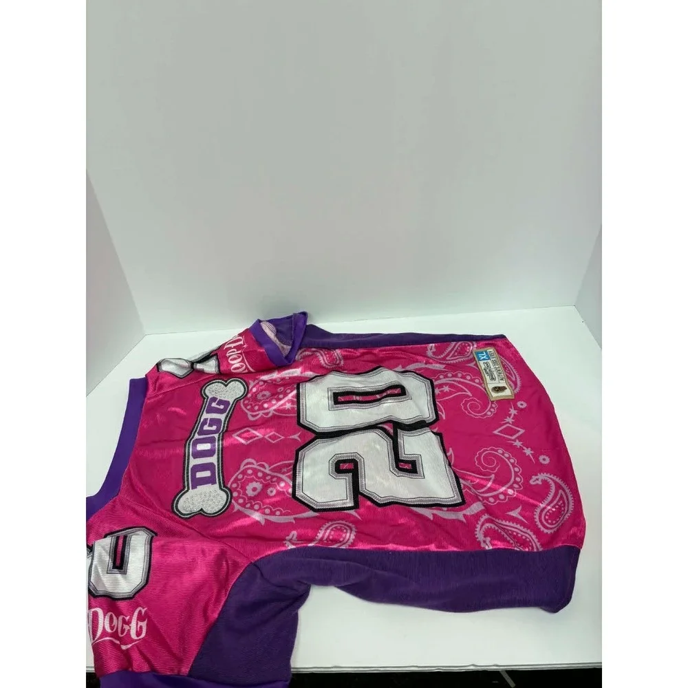 Snoop Doggie Doggs Pet Jersey XL Pink Dog Shirt #20 Deluxe Pet Jersey NWT
