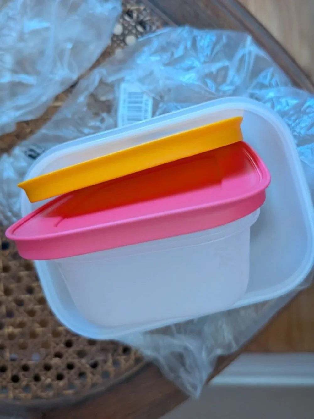 NEW 2 pc Tupperware Freezer Mates Plus Set - Small Shallow & Small Deep