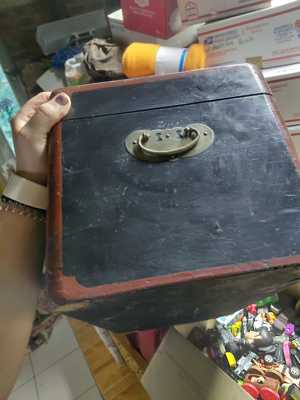 antique Korean wedding chest or dowry box, also known as a Ham. 22