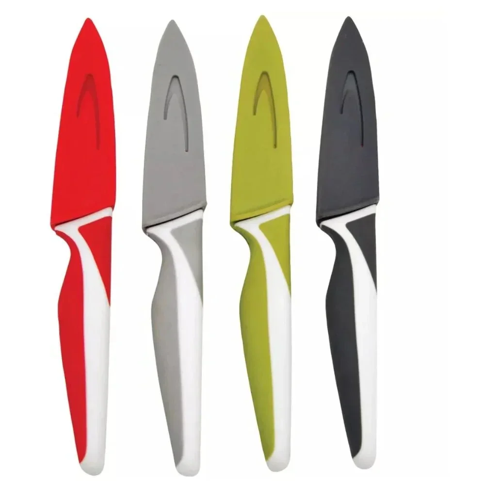 NEW Starfrit Set of 4 Paring Knives in Multicolored