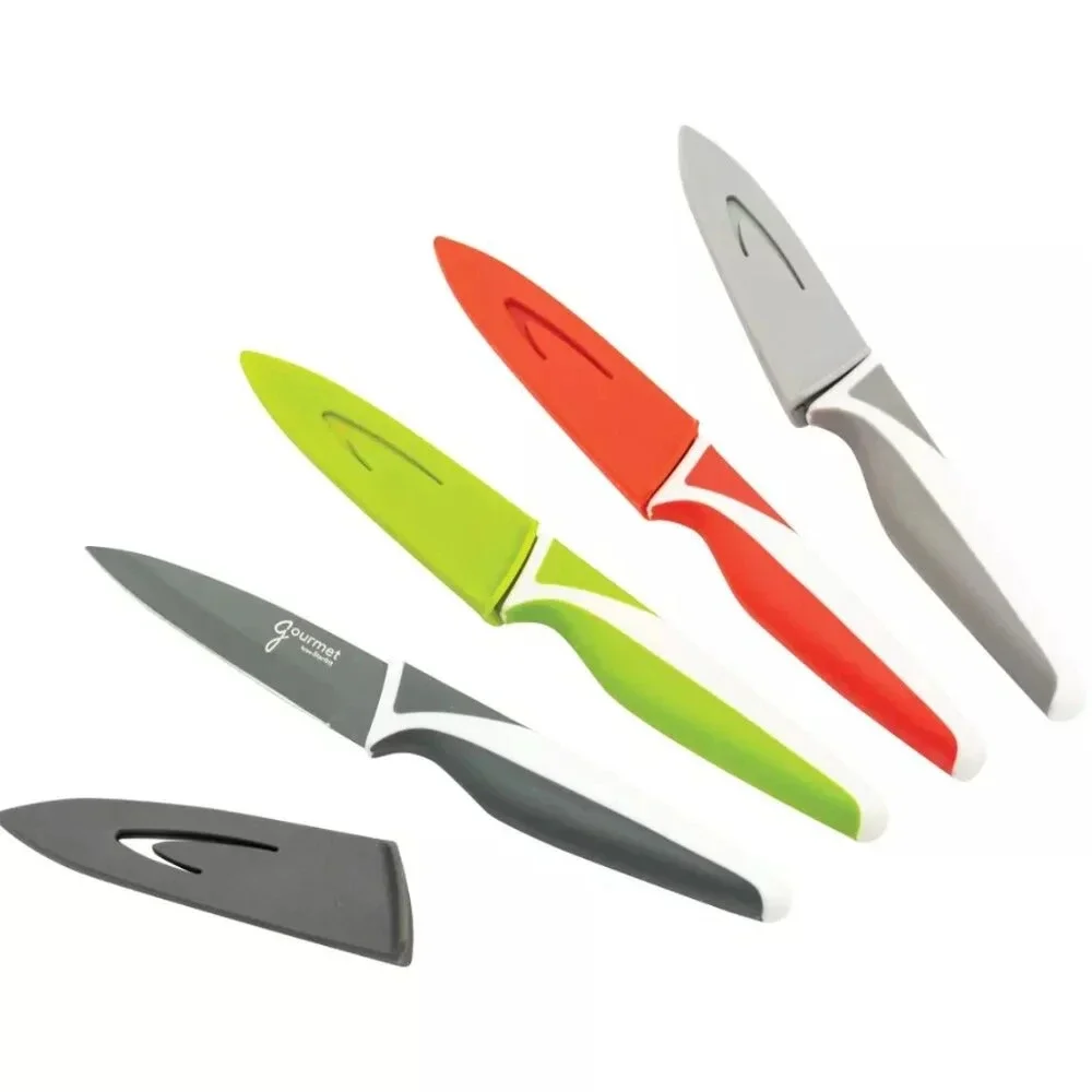 NEW Starfrit Set of 4 Paring Knives in Multicolored