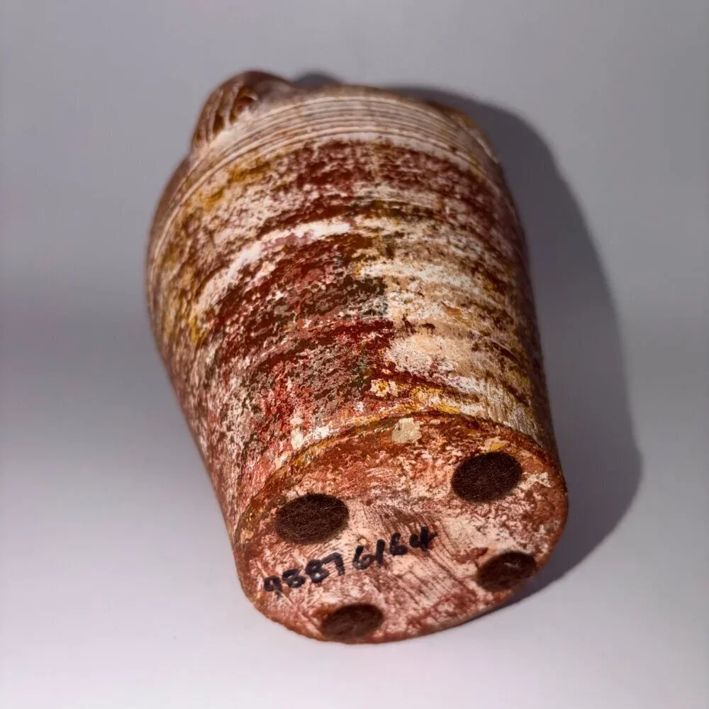 Handcrafted Rustic Ceramic Snake Jar | Artisan Pottery Vase | Earthy Studio Art