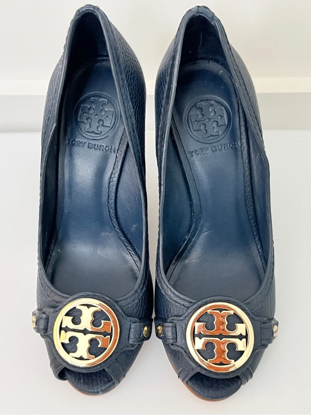 Tory Burch navy leather