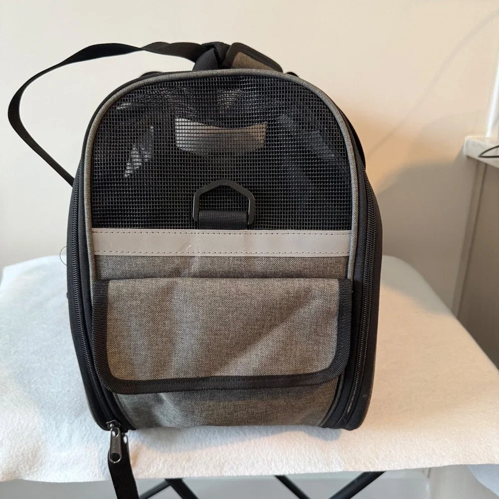 EliteField Soft Sided Pet Carrier Airline Approved Dog Cat Travel‎ Bag Gray