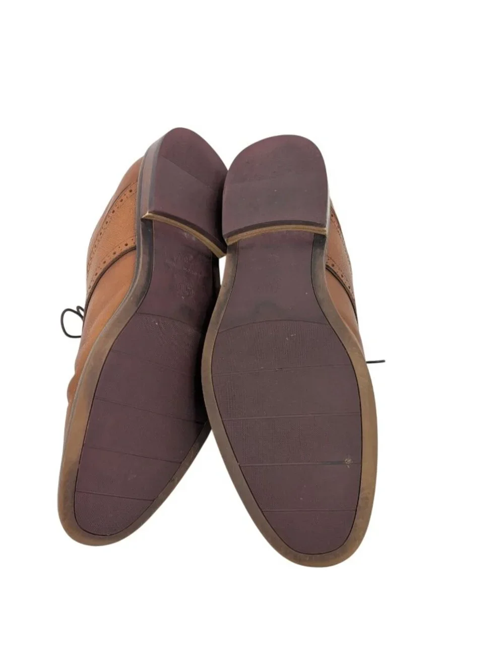 Aston Grey Leather Oxford Dress Shoes Ybilia Brown Business Casual Formal Sz 9.5