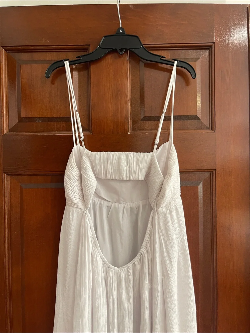 Abercrombie & Fitch White Textured Maxi Dress Large Tall