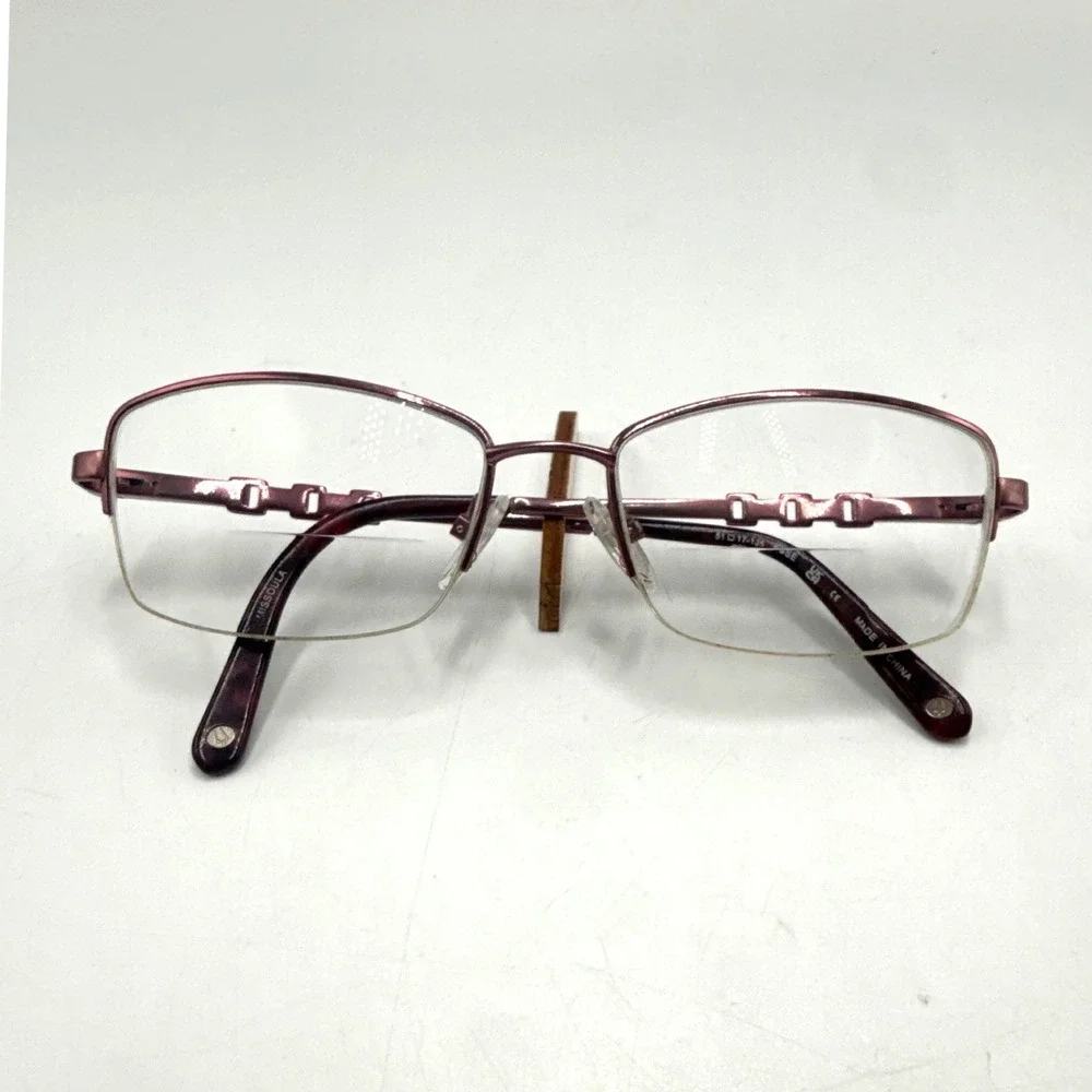 Bulova Missoula Rose Pink Semi Rimless Eyeglass Frames 51-17-135