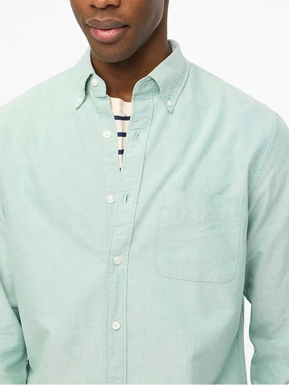 ⚡️ J Crew Flex Oxford Casual Shirt in Rugby Green White⚡️