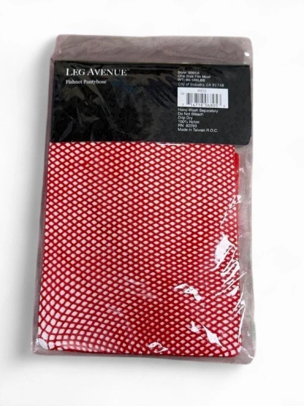 Y2K Deadstock 2000s leg avenue RED fishnet tights