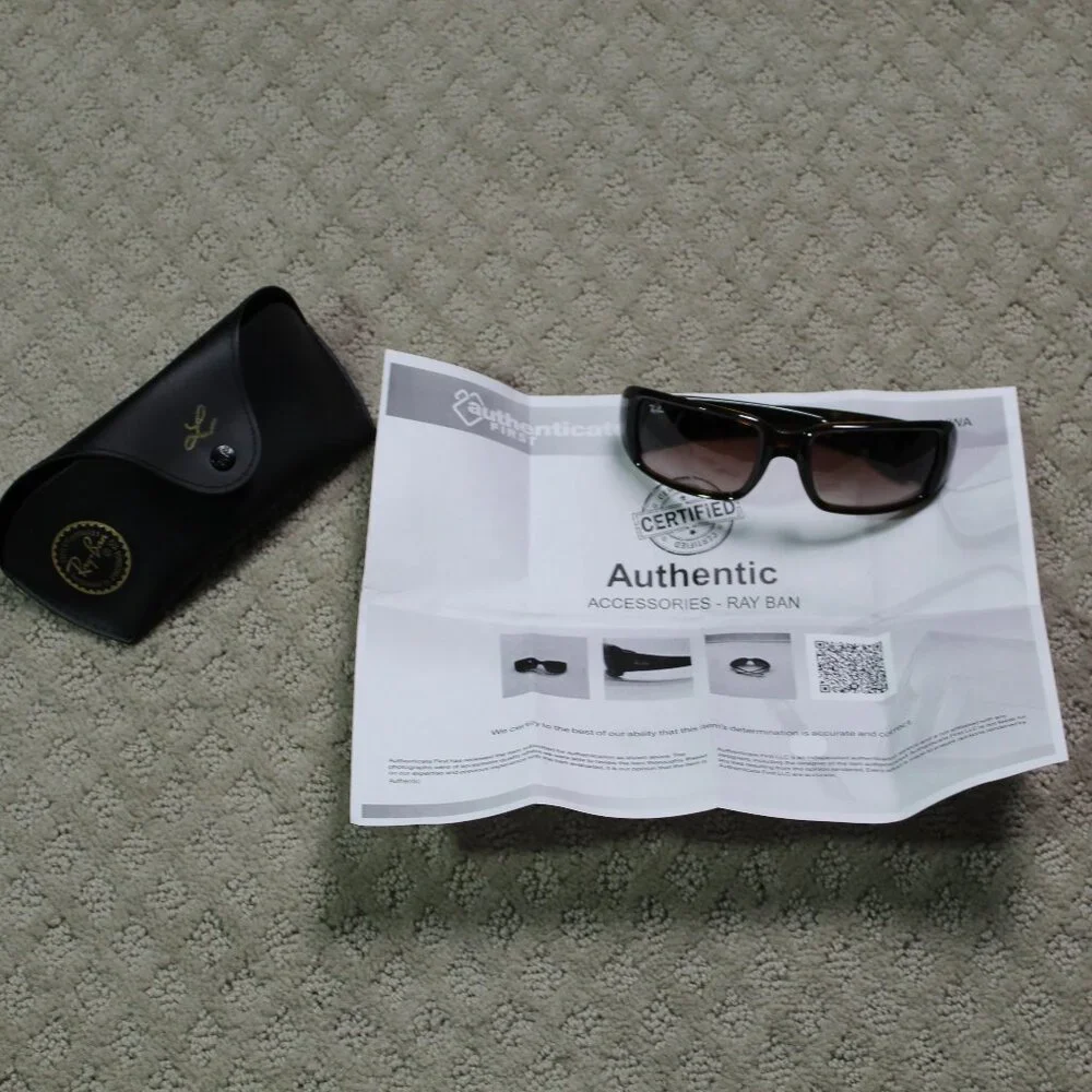 Tortoise Shell Design Ray-Ban Sunglasses RB 4338 & Case with COA