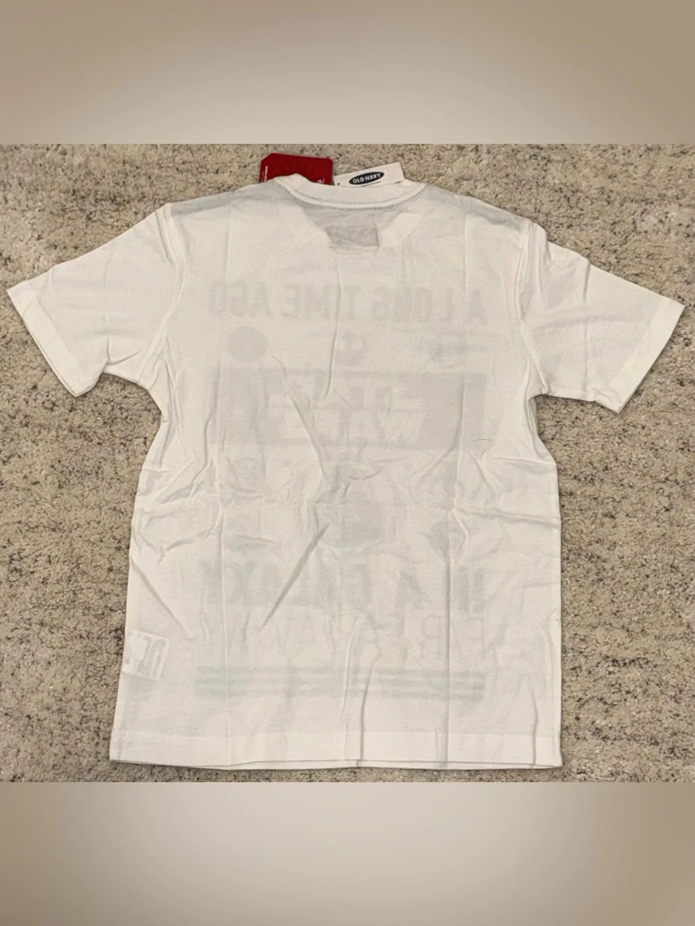 NWT Old Navy Star Wars Boys Graphic T-Shirt Size Large 10-12 White Darth Vader T