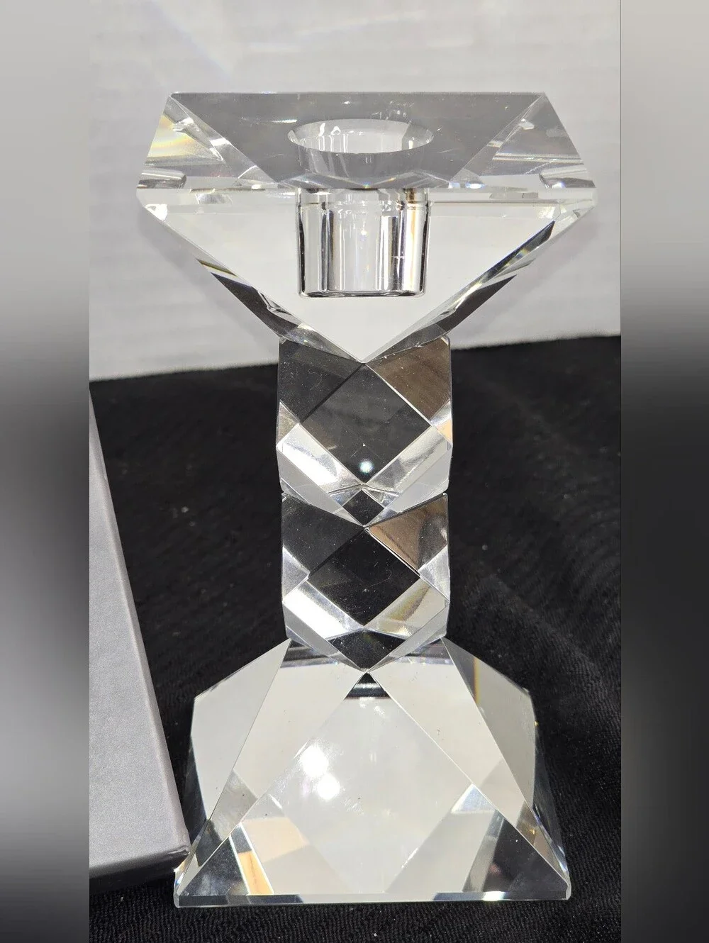 Oleg Cassini Crystal Candlestick Holder