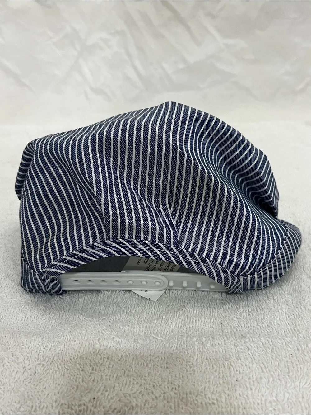 Blue & White Striped Train Conductor Cap