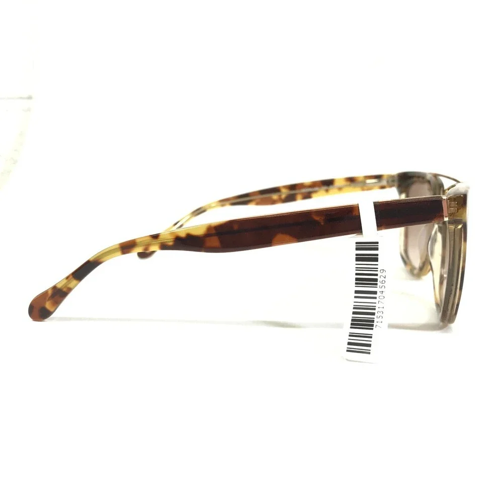 Lilly Pulitzer Sunglasses Positano TO Light Havana Tortoise Gold Wire Mirrored