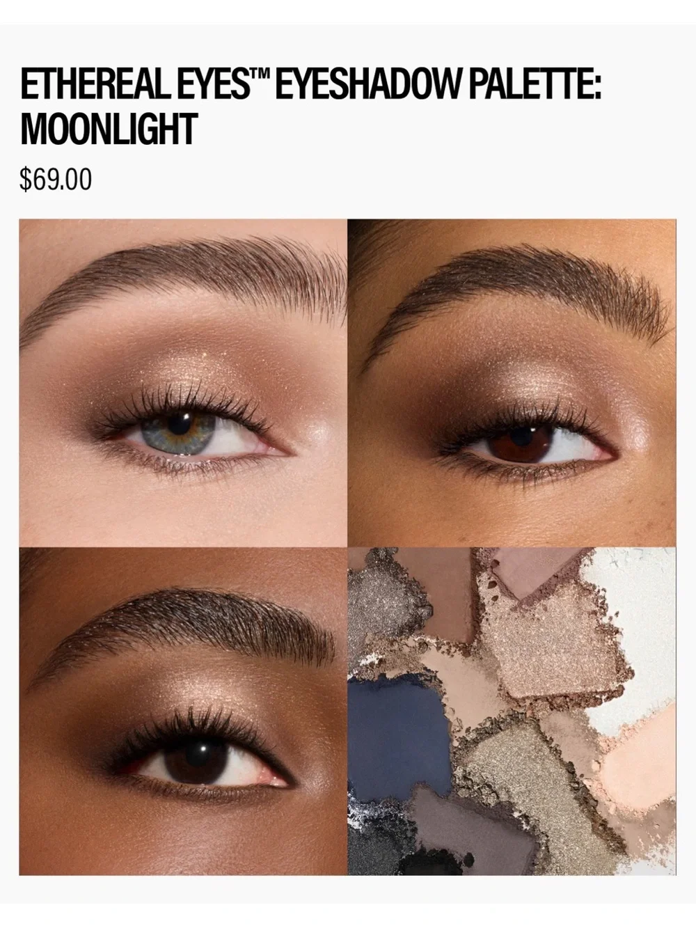 Makeup by Mario Ethereal Eyes Moonlight Palette NIB Limited Edition 12 Shades