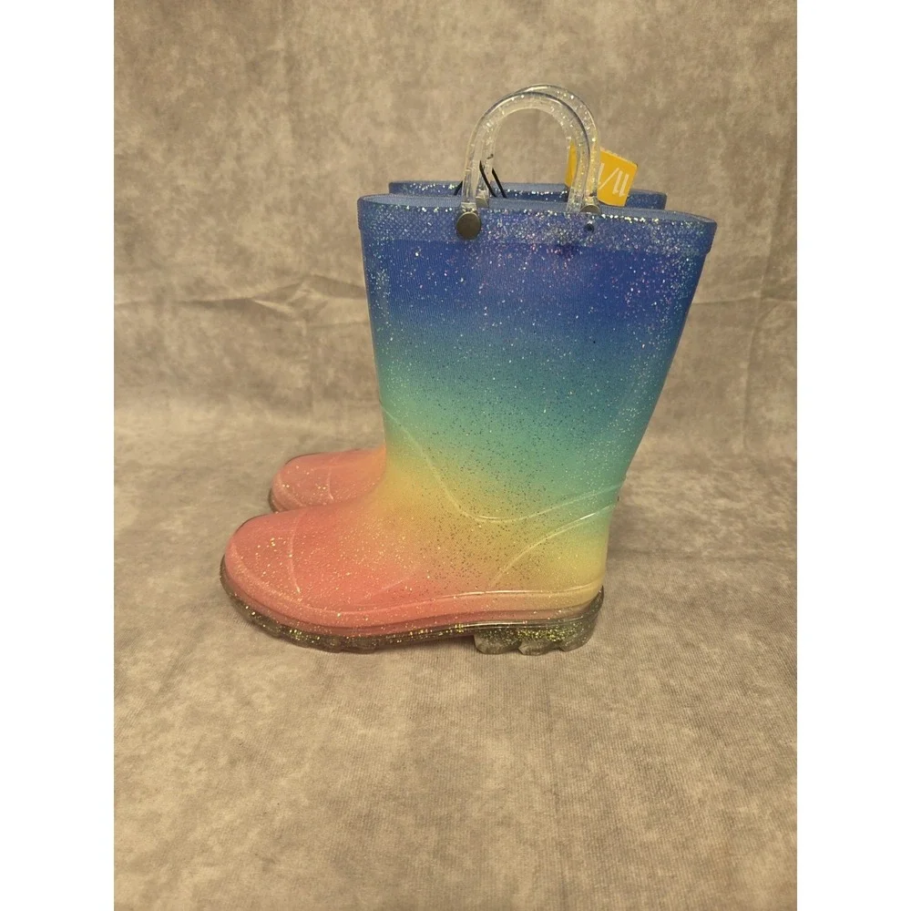 Western Chief Girls SZ 11/12 Rainboots Multicolor Great Condition
