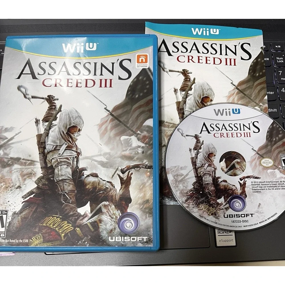 Assassins Creed III Nintendo‎ Wii U Ubisoft Action Game with Manual