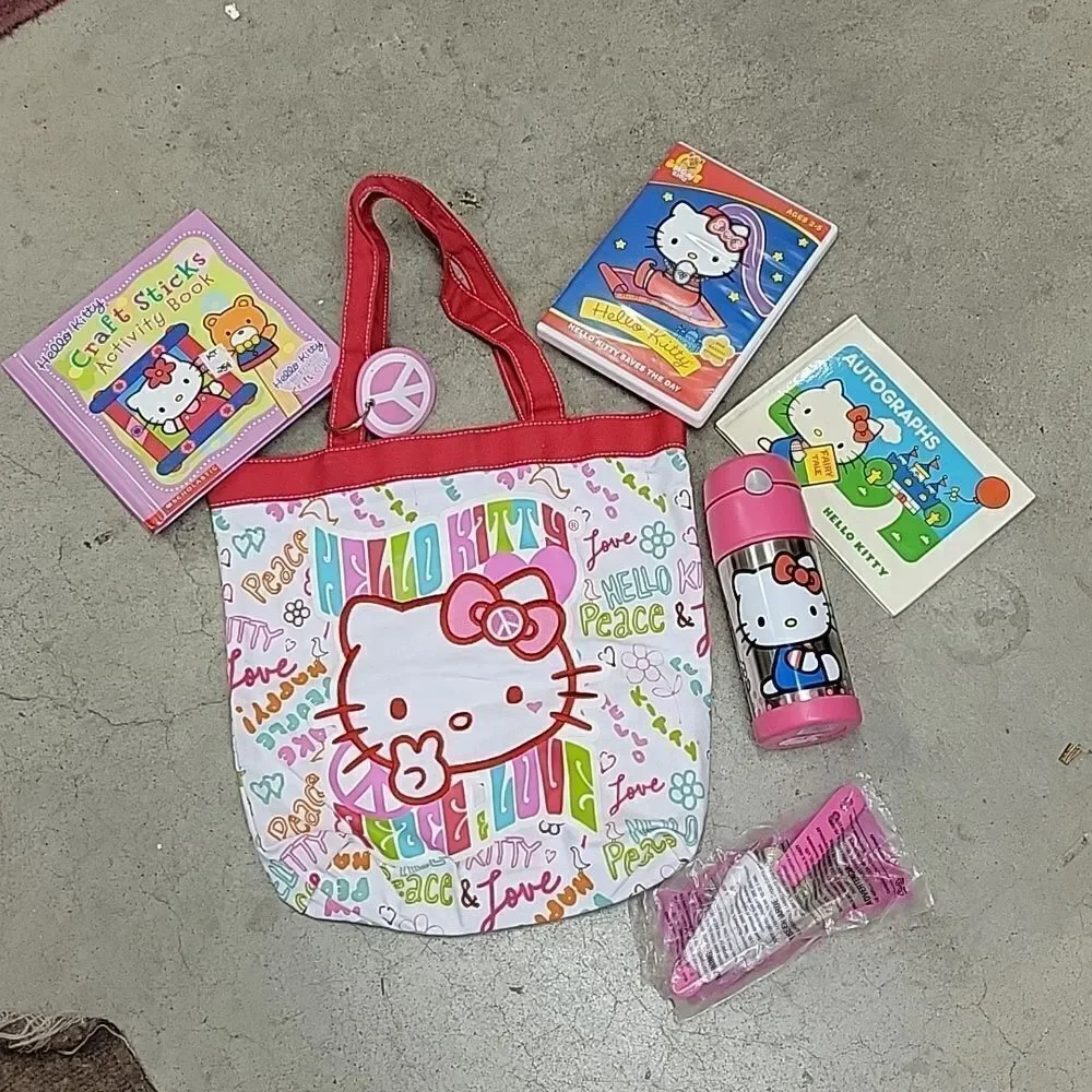 Hello Kitty totes, bag,‎ books, dvd and thermos