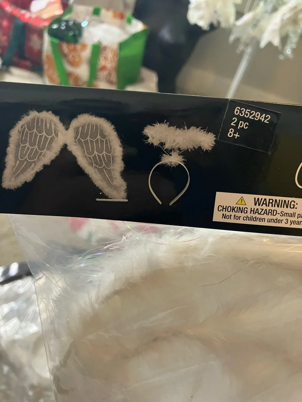 Hobby Lobby White Feather Angel Halo Headband and Wings Kids Costume