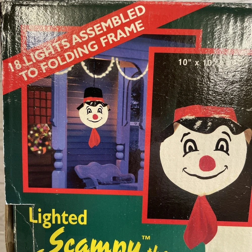 Scampy The Snowman Lighted Holiday Lantern Outdoor/Indoor Christmas‎ Display Vtg