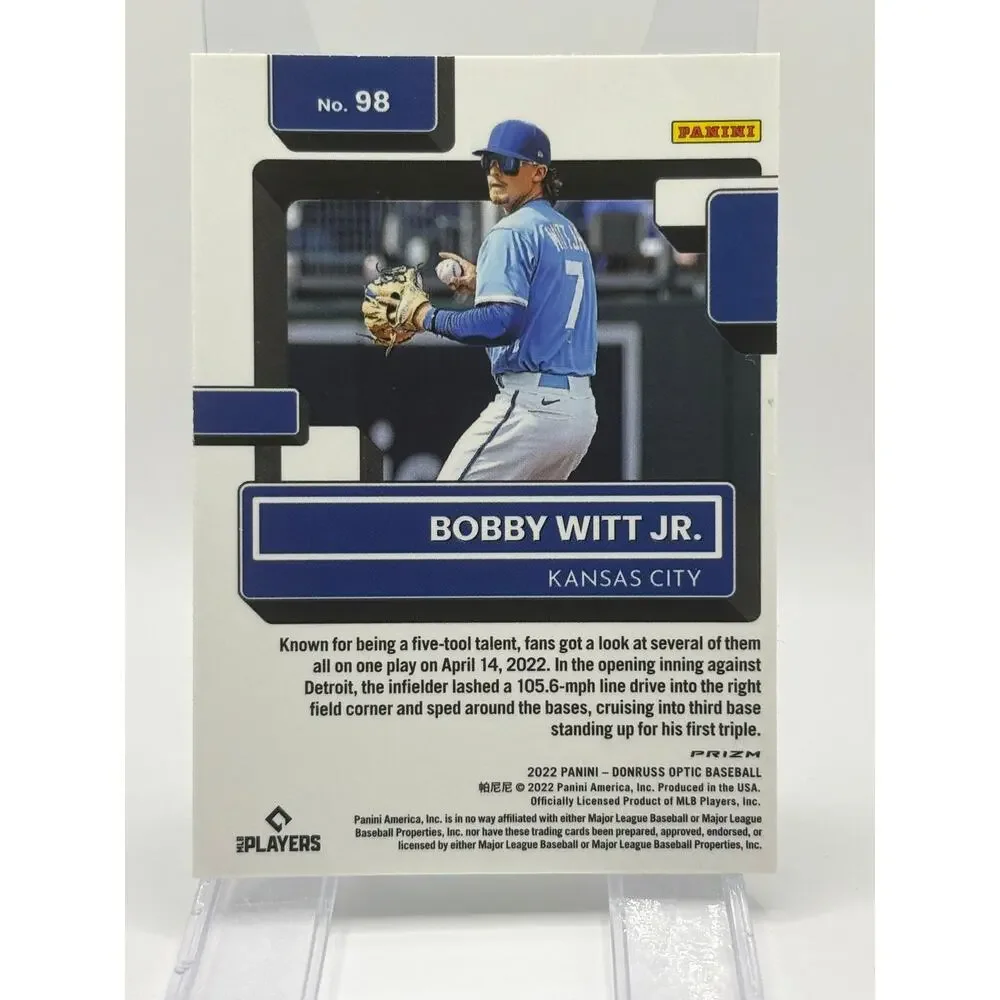 2022 Panini Donruss Optic Bobby Witt Jr. Rated Rookie Lime Green Prizm Royals RC