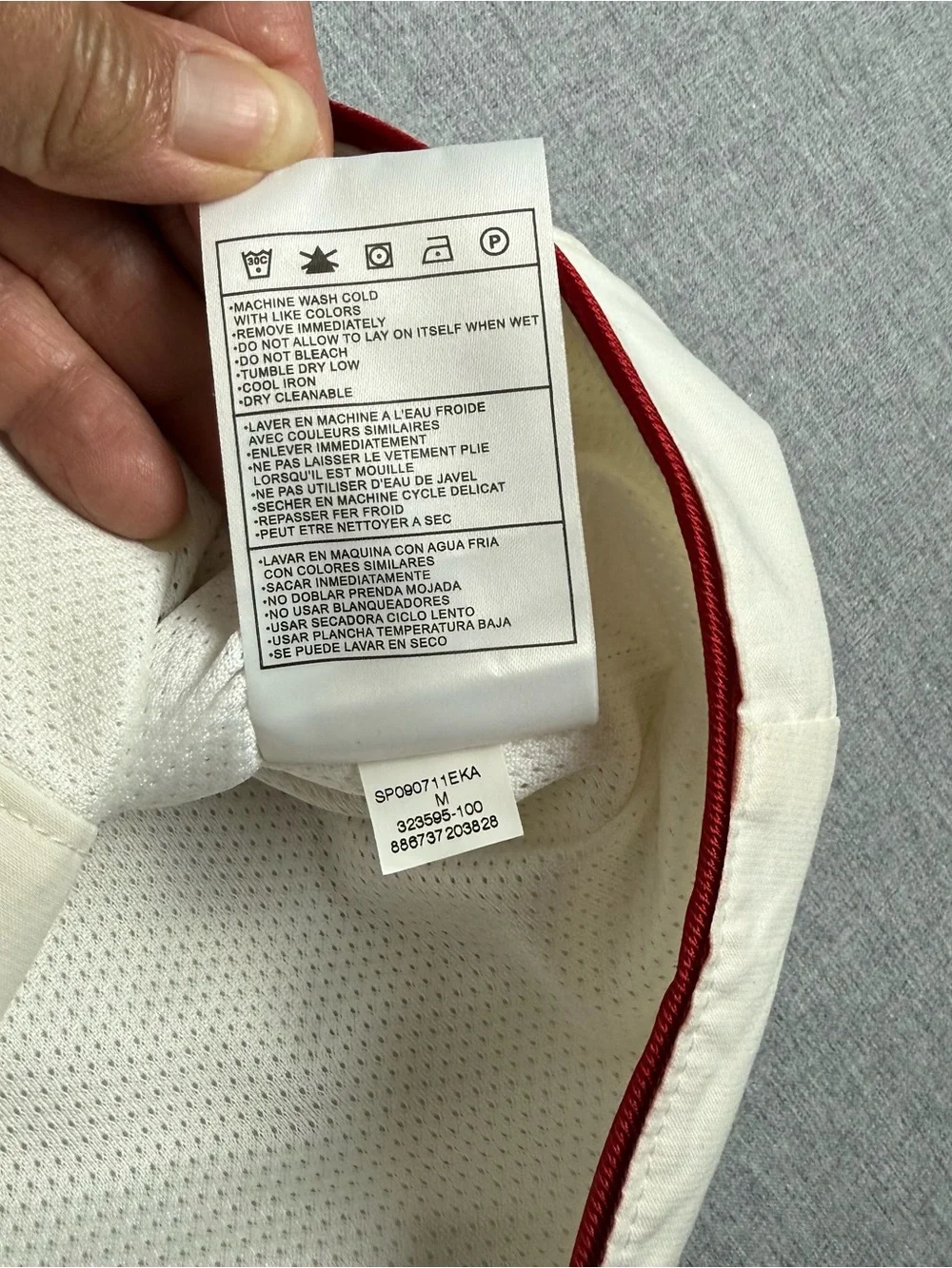 Jordan white hooded