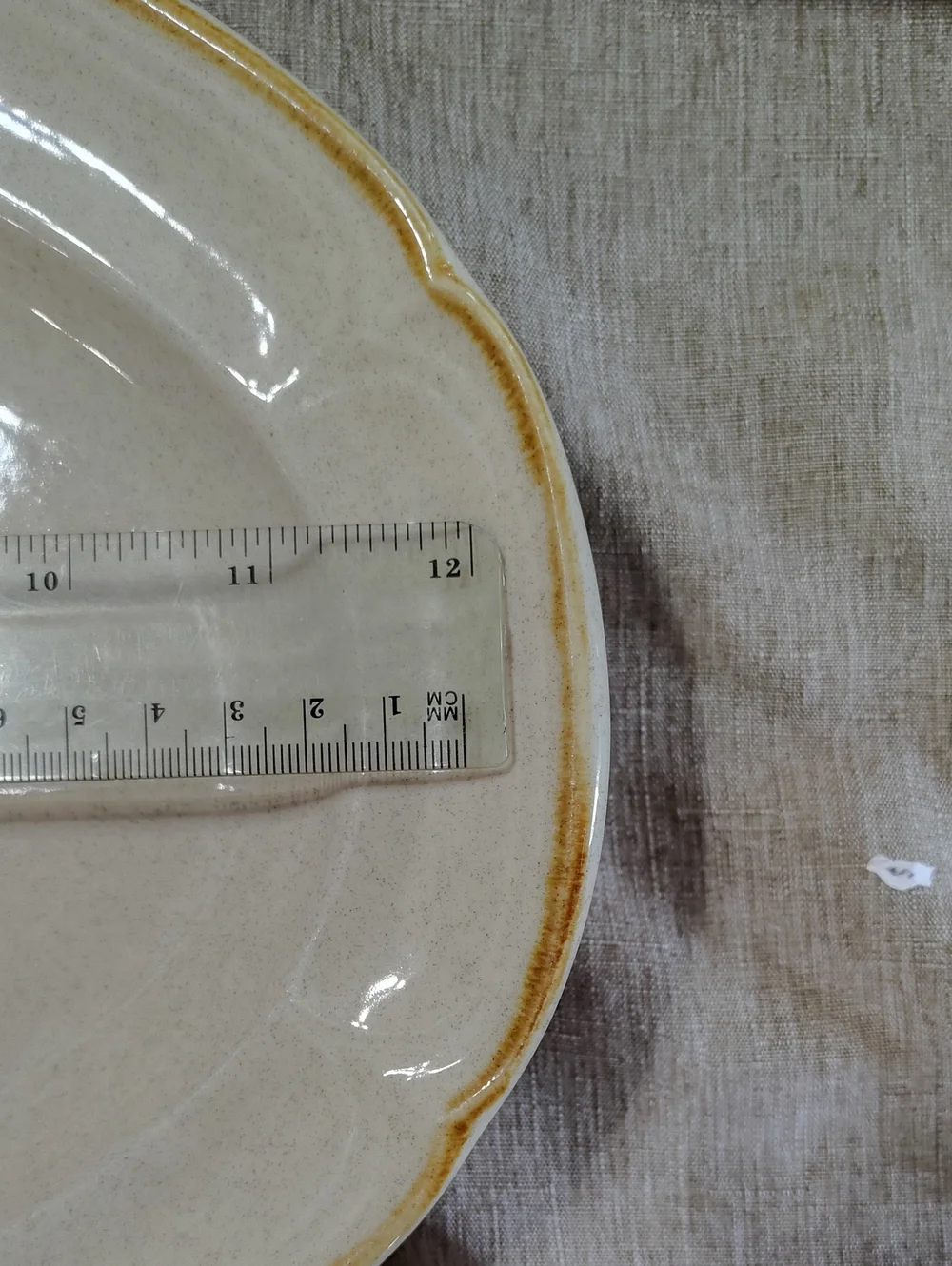 The Classics By Hearthside Stoneware Platter Tannish Cream And Brown